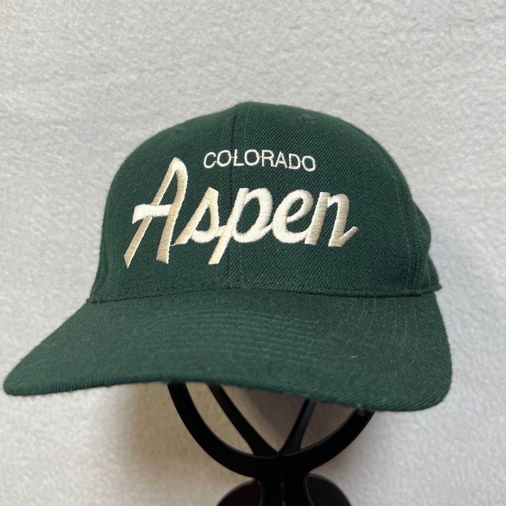 Hood Hat Colorado Aspen Snapback Cap Forest Green 100% Wool Made in USA Mens OS